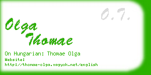 olga thomae business card